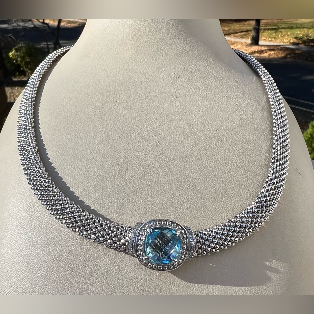 Rci 925 Sterling Silver Italy Mesh Necklace